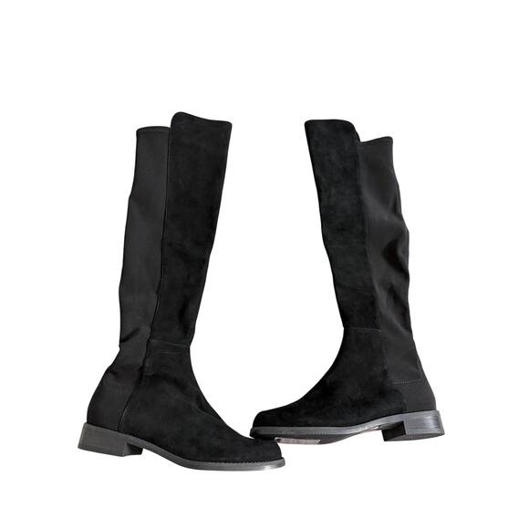 Stuart Weitzman 5050 Boot Over The Knee Leather Suede Size 5.5 Block Heel NEW - Picture 3 of 8